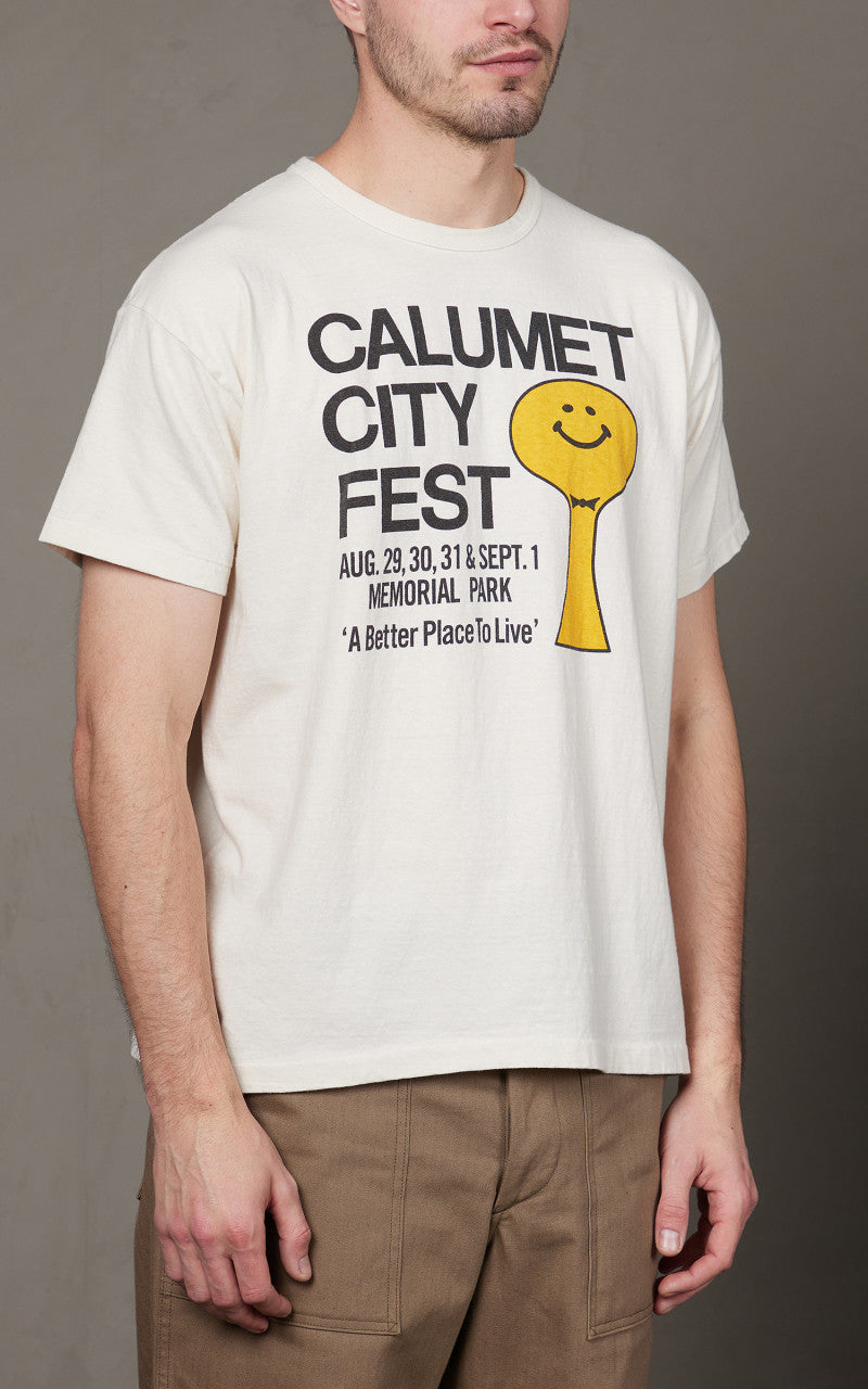 Warehouse & Co. Lot 4064 Calumet City Fest T-Shirt Cream