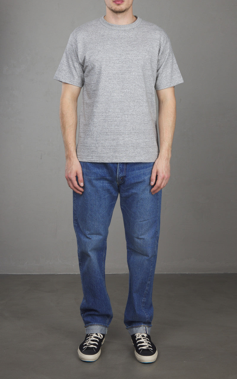 WAREHOUSE 4601 Tシャツ JELADO FULLCOUNT にも Warehouse | 4601 Cotton Tee | Heather Grey | BlackBlue