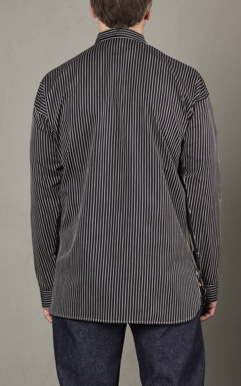 Warehouse & Co. Lot 3045 Striped Pullover Shirt Black