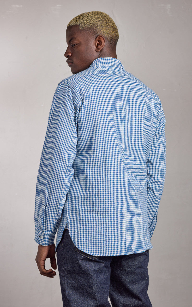 Warehouse & Co. Lot 3055 Long Sleeve Check Work Shirt Blue