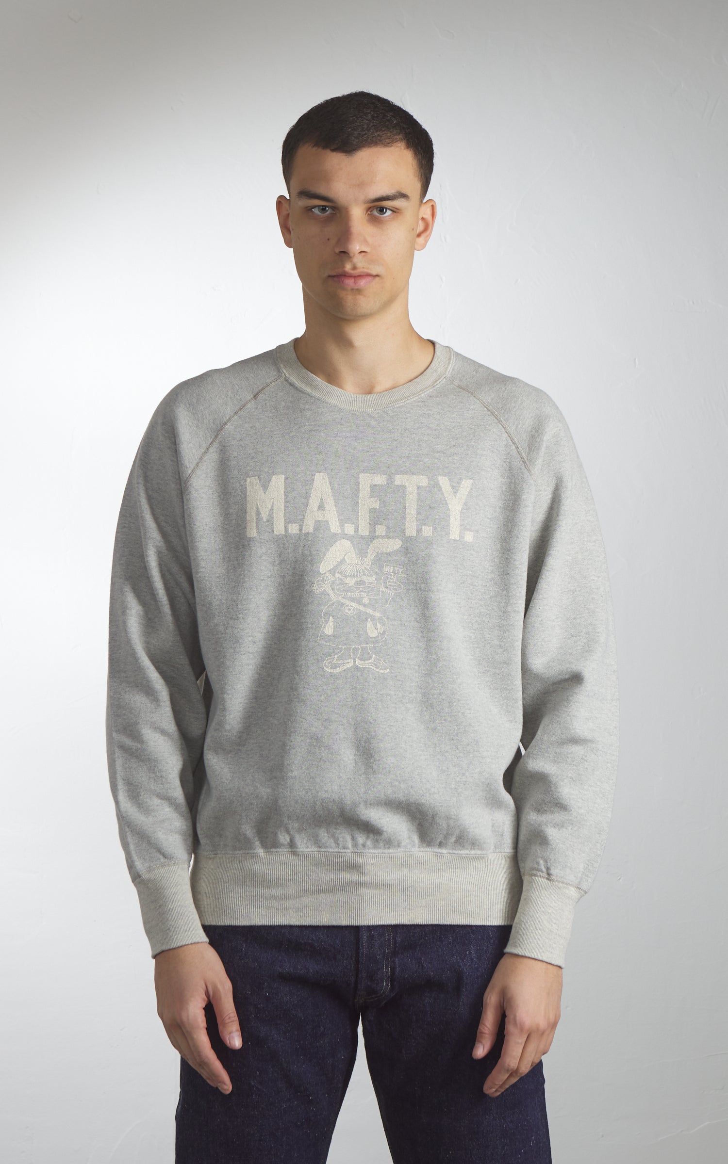 WAREHOUSE Lot 461 M.A.F.T.Y. Mサイズ Warehouse & Co. Lot 461 M.A.F.T.Y. Sweatshirt Heather Grey