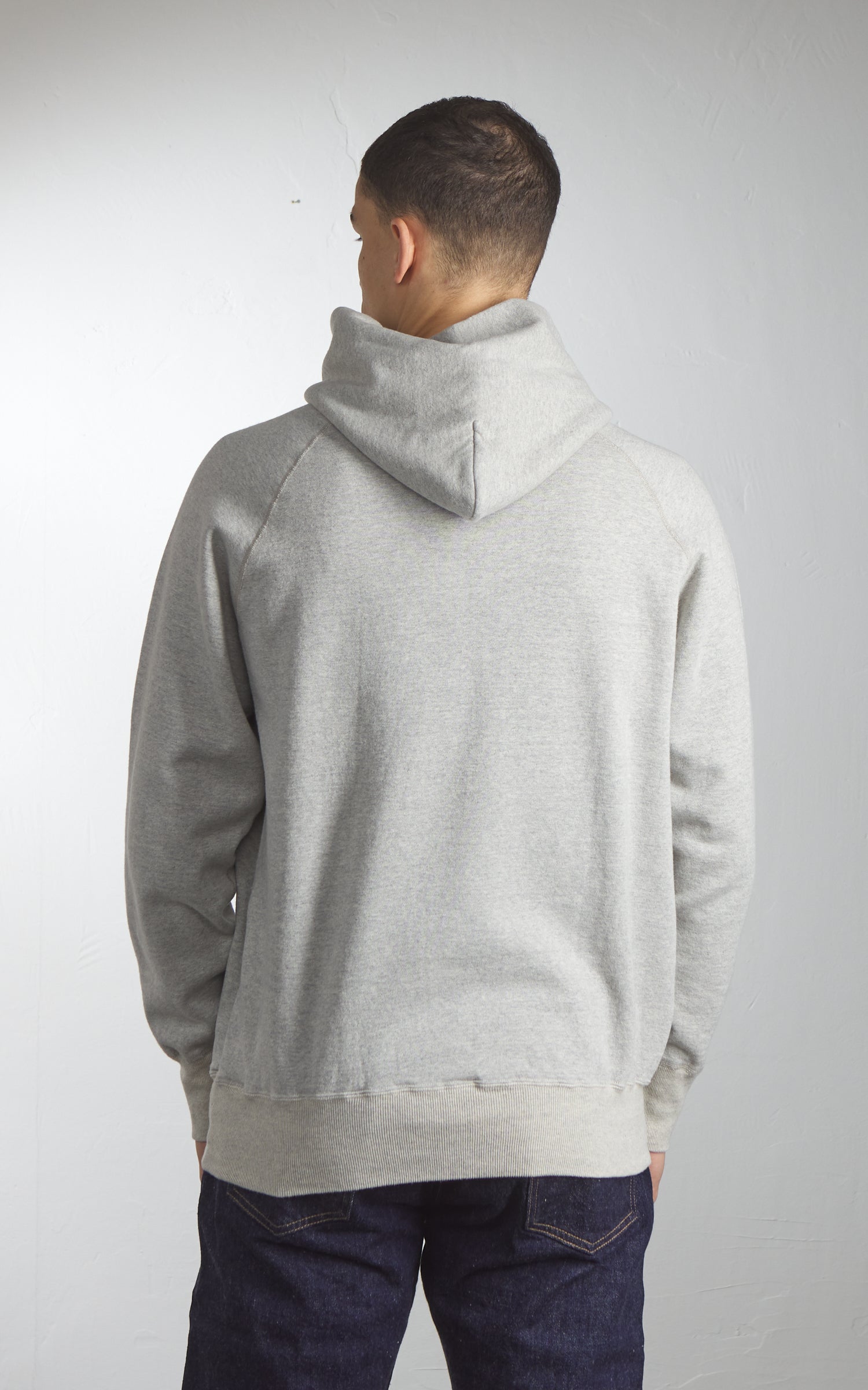 Warehouse & Co. Lot 462 Plain Hooded Sweatshirt Heather Grey