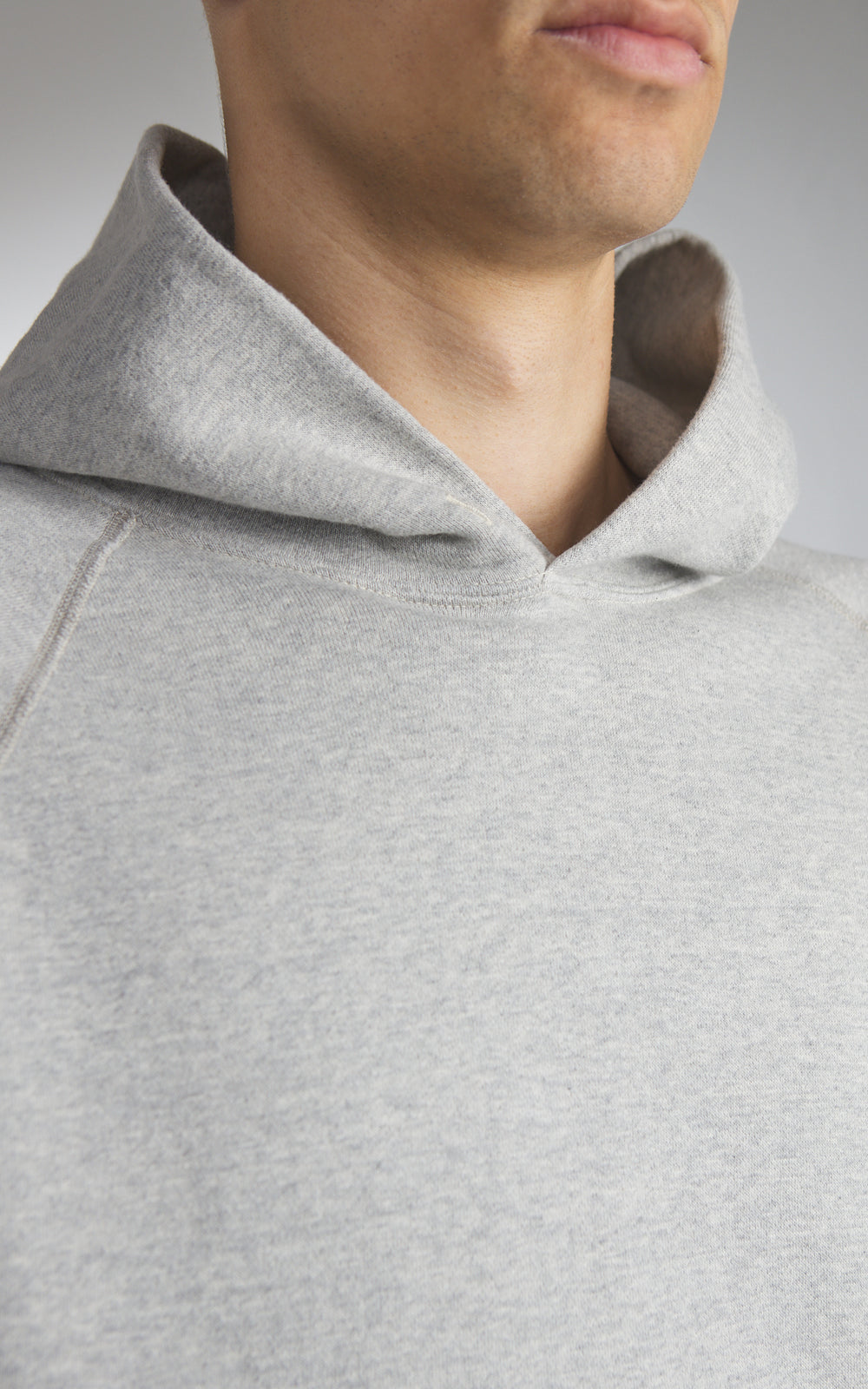 Warehouse & Co. Lot 462 Plain Hooded Sweatshirt Heather Grey