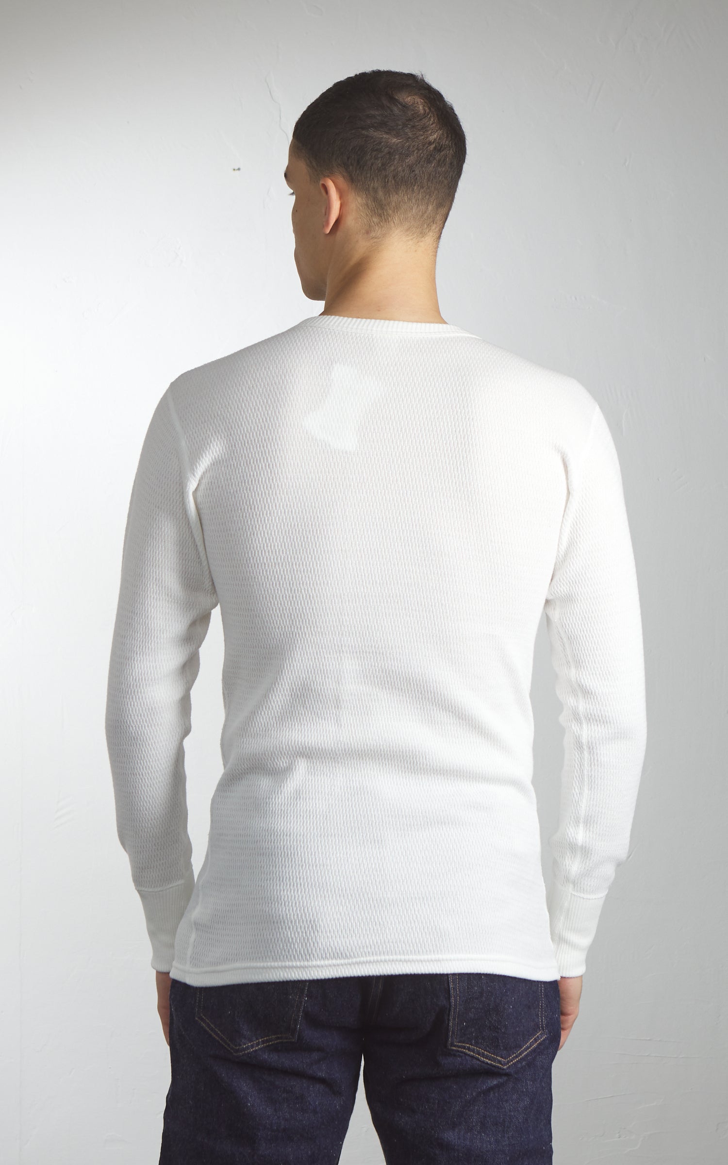 Warehouse & Co. Lot 5903 Crewneck Waffle LS T-Shirt Offwhite