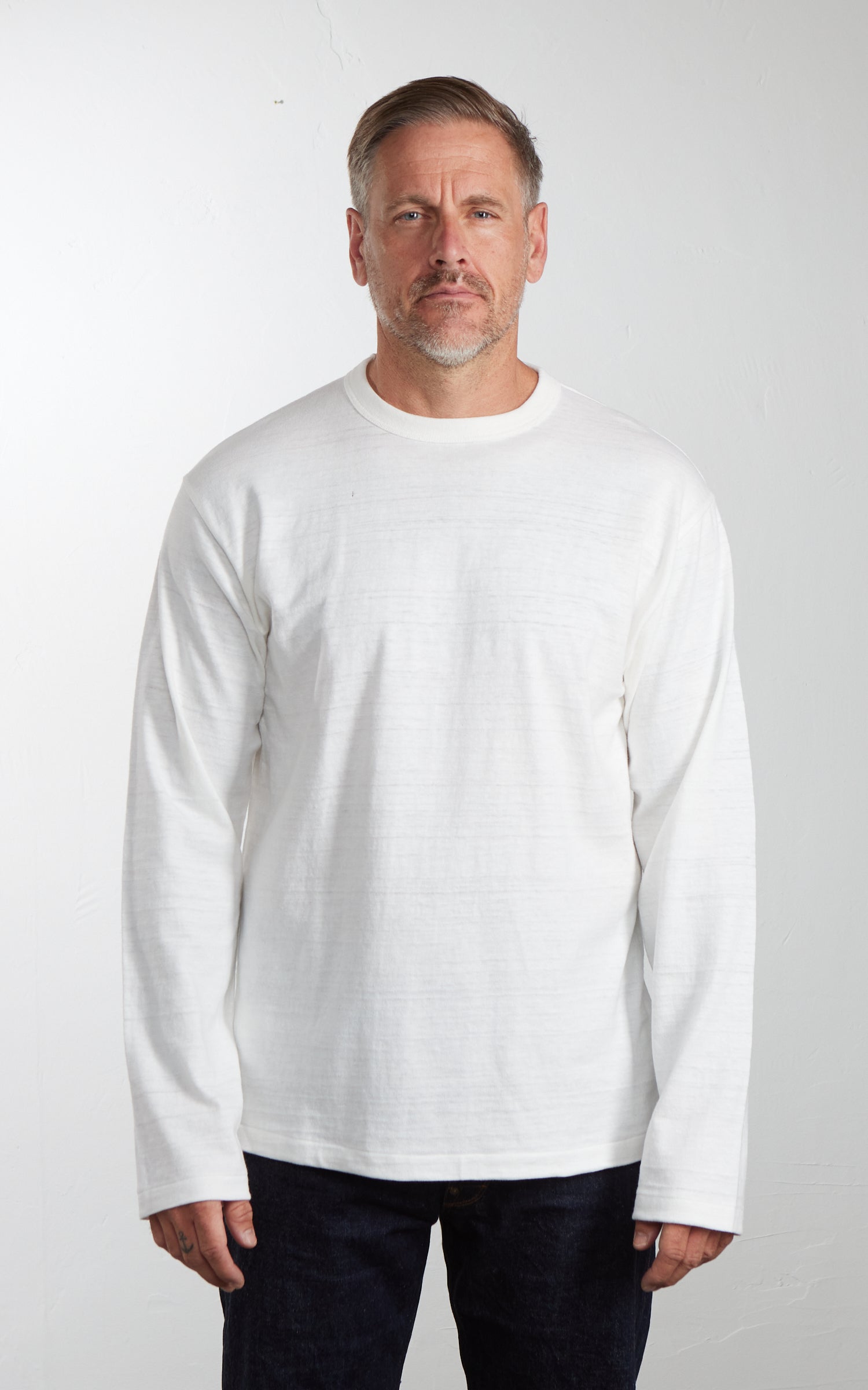 Warehouse & Co. Lot 5906 Long Sleeve T-Shirt Off White