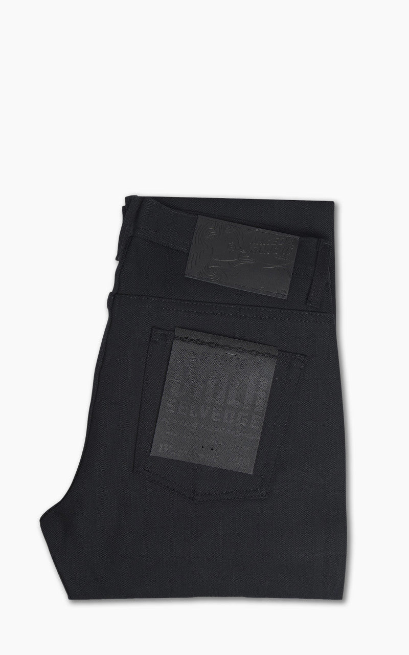Naked & Famous Denim Weird Guy Solid Black Selvedge Black 13oz