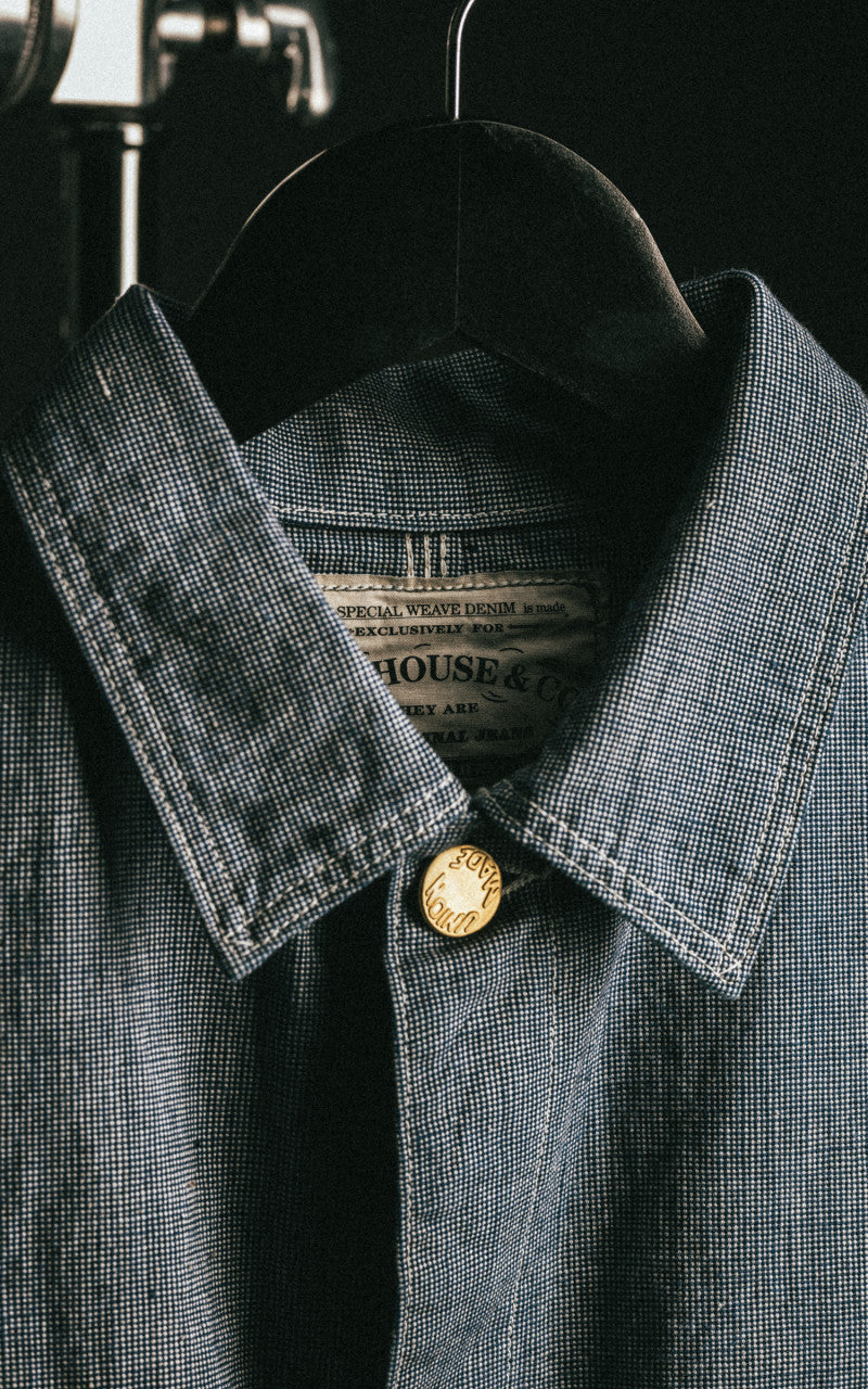 Warehouse & Co. Lot 2195 Selvedge Indigo Pincheck Change Button Coverall