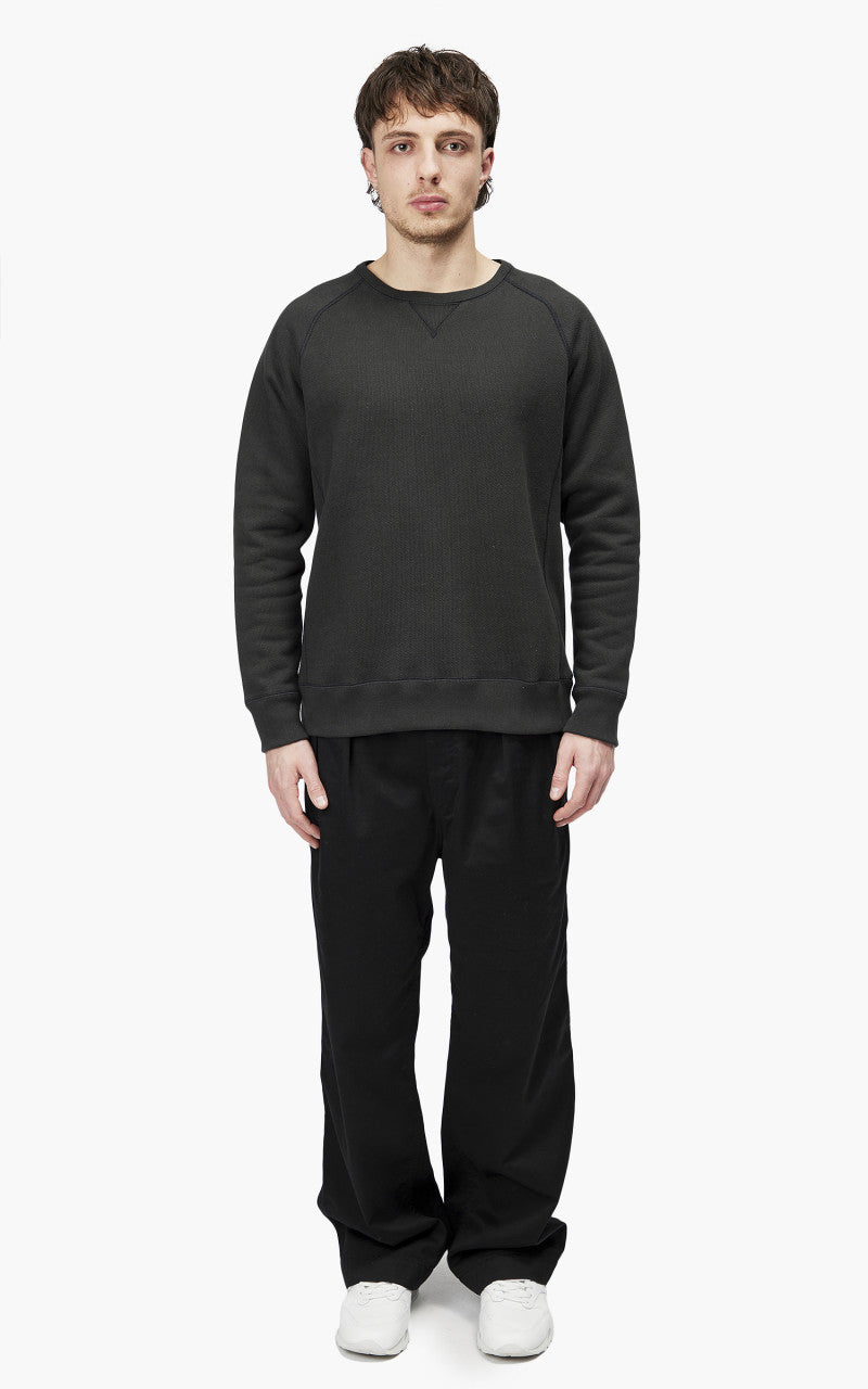 Wonder Looper Pullover Crewneck 701gsm Double Heavyweight French Terry Sumi Black