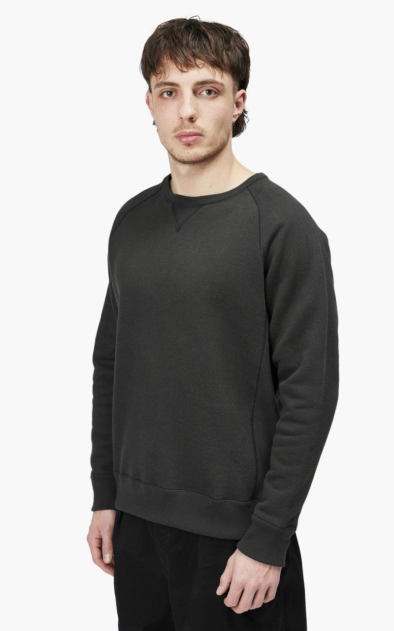 Wonder Looper Pullover Crewneck 701gsm Double Heavyweight French Terry Sumi Black