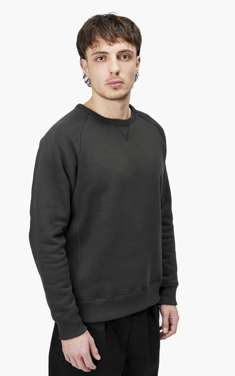 Wonder Looper Pullover Crewneck 701gsm Double Heavyweight French Terry Sumi Black