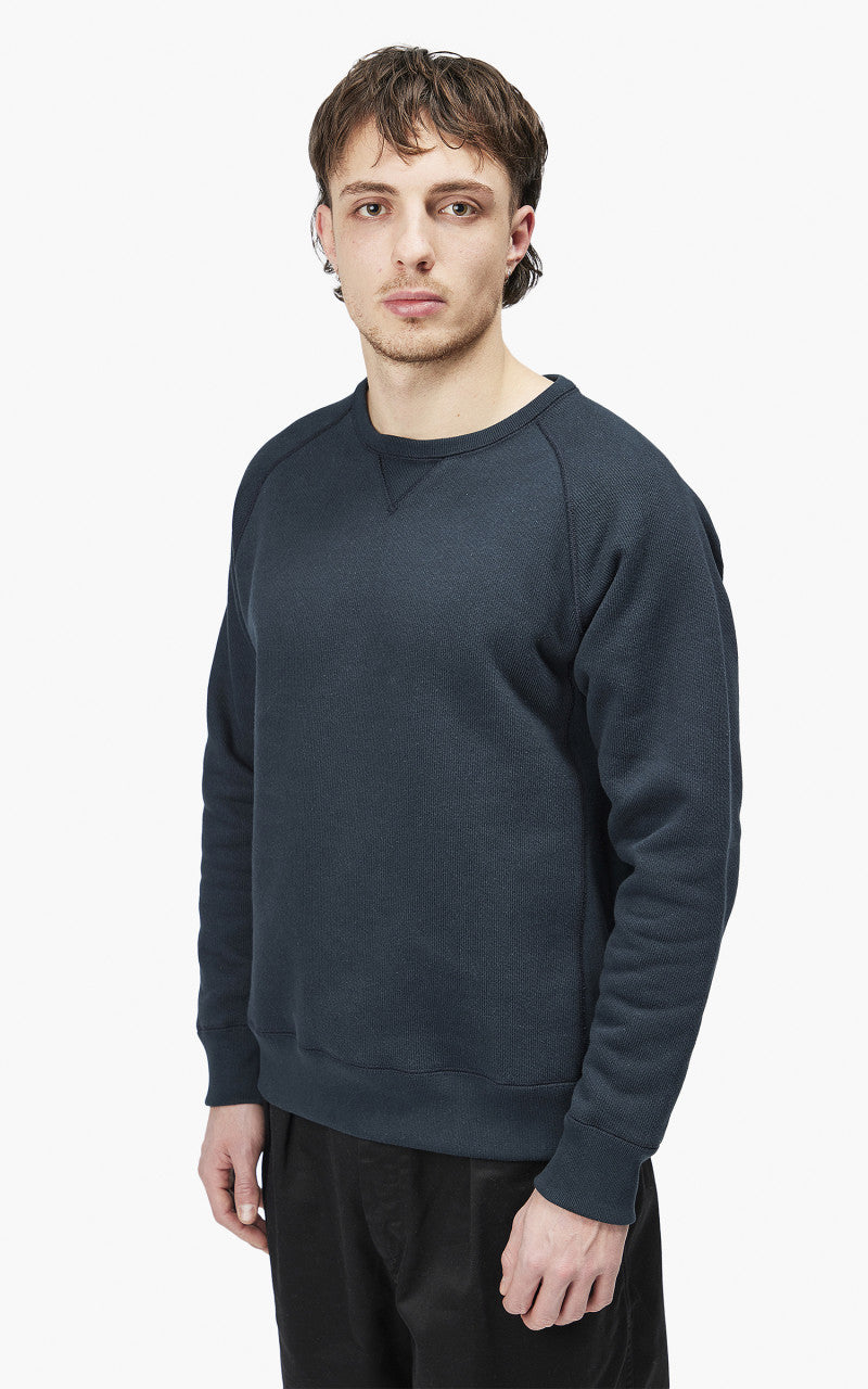 Wonder Looper Pullover Crewneck Double Heavyweight French Terry Navy