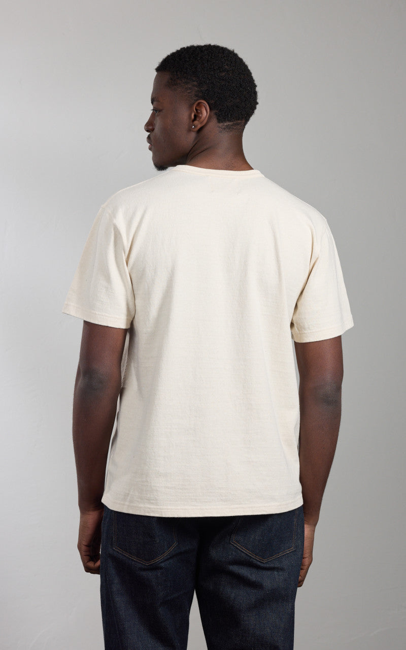 Wonder Looper ELS Recycled Cotton Slub Crewneck T-Shirt Ecru