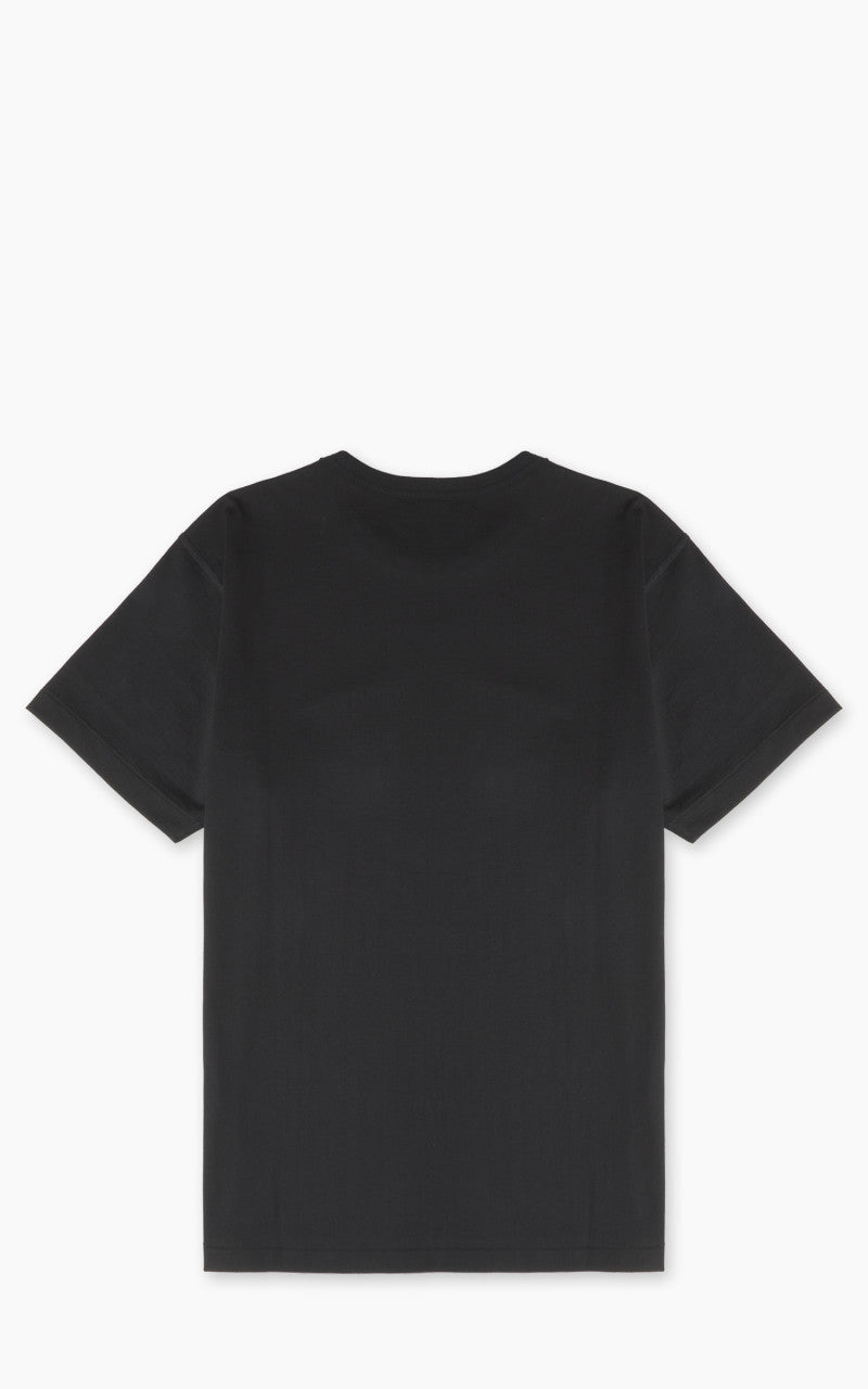 Wonder Looper Ultimate Pima Tsuriami Crewneck T-Shirt Schwarz
