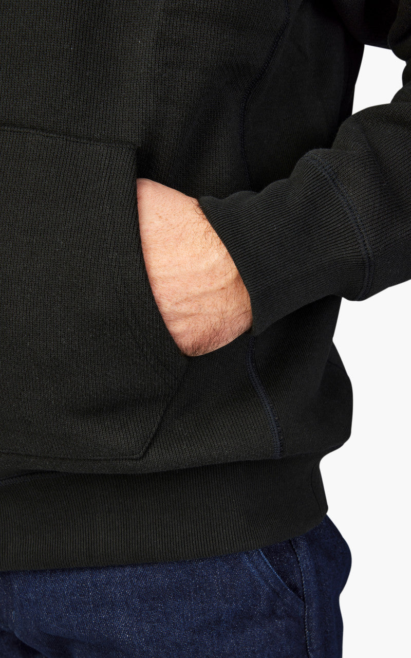 Wonder Looper Zip Hoodie Double Heavyweight French Terry Sumi Black