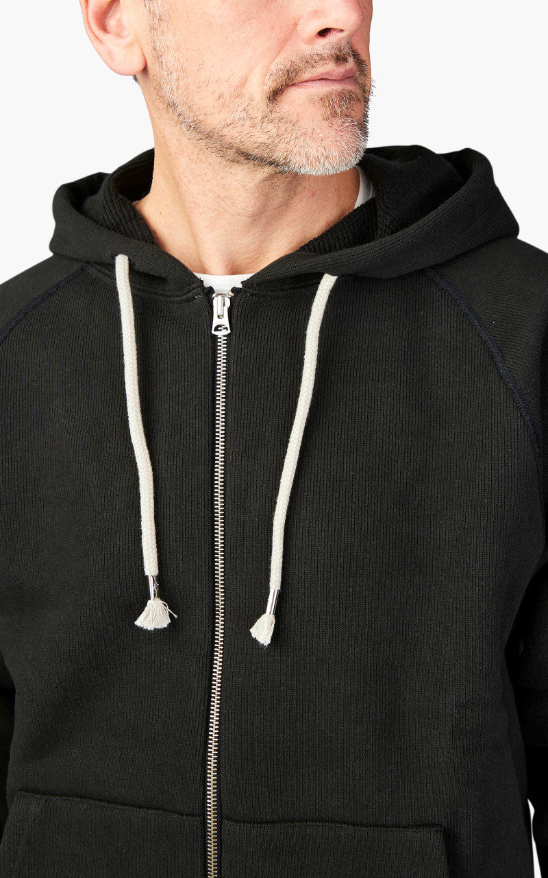 Wonder Looper Zip Hoodie Double Heavyweight French Terry Sumi Black