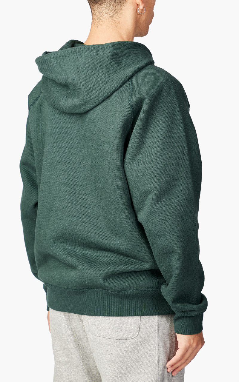 Wonder Looper Zip Hoodie Double Heavyweight French Terry Green
