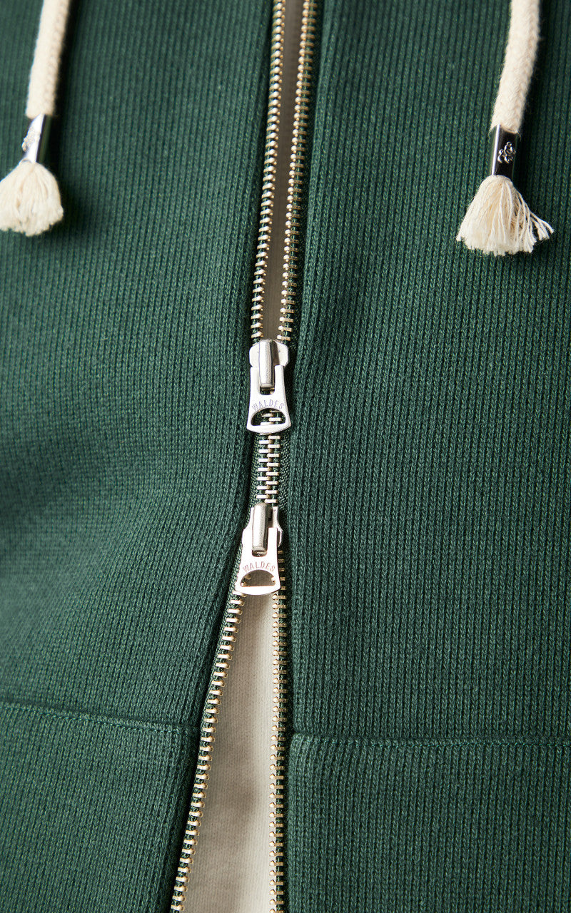 Wonder Looper Zip Hoodie Double Heavyweight French Terry Green