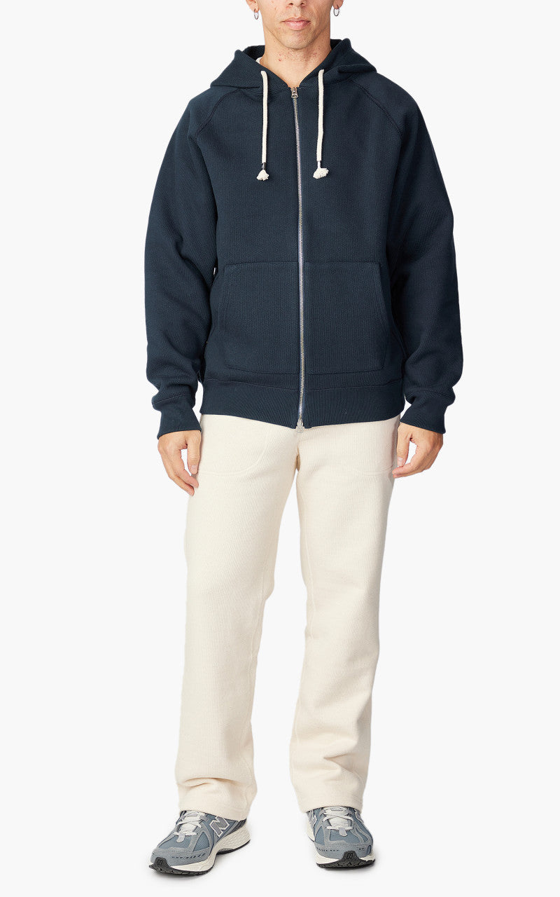 Wonder Looper Zip Hoodie Double Heavyweight French Terry Navy
