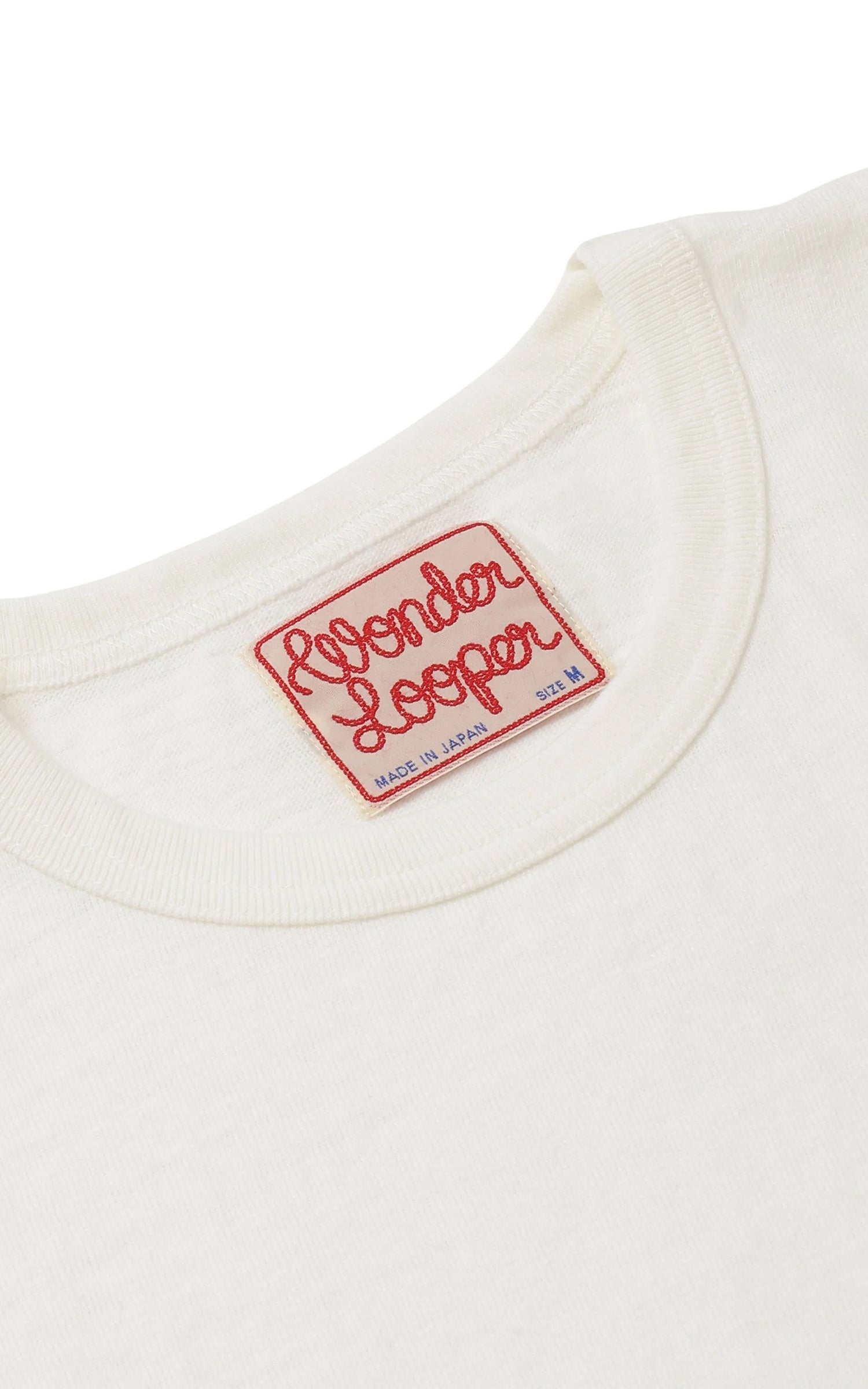 Wonder Looper ELS Recycled Cotton Slub T-Shirt White