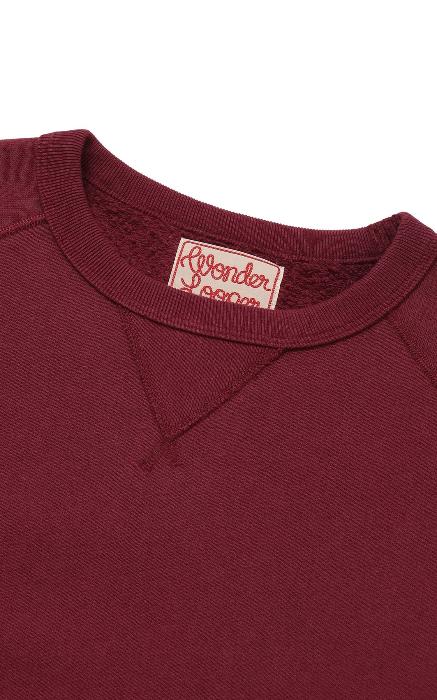 Wonder Looper Pullover Crewneck Super Looper French Terry Burgundy