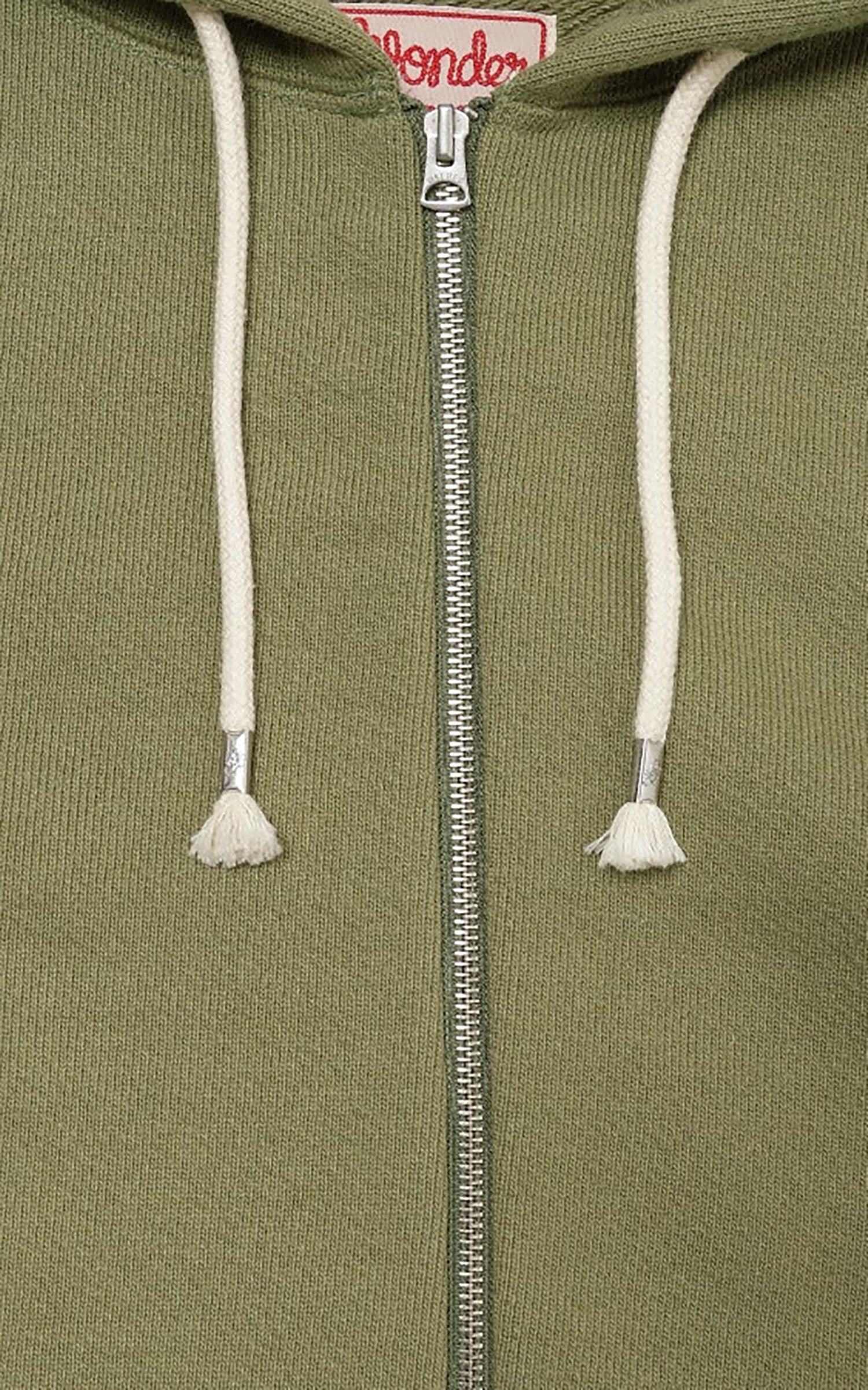 Wonder Looper Zip Hoodie Double Heavyweight French Terry Sage