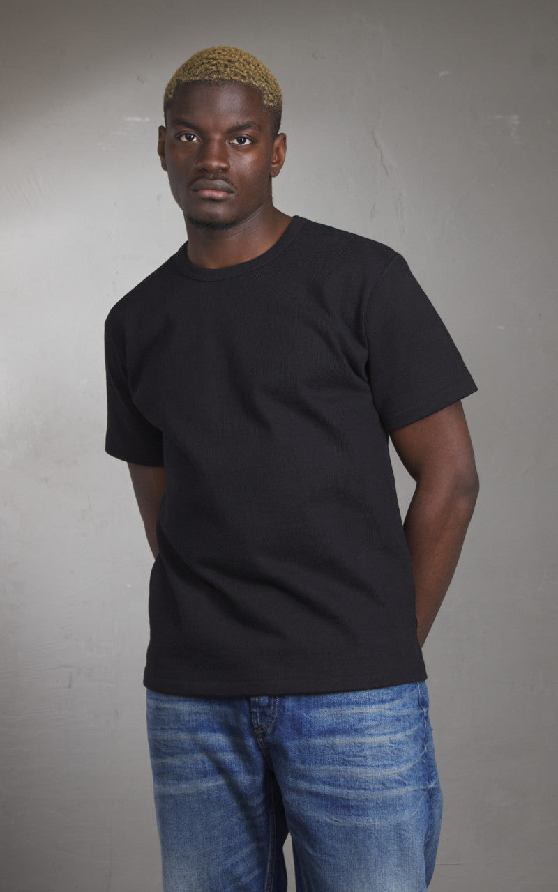 Wonder Looper Triple Heavyweight Tsuriami Crewneck T-Shirt Black