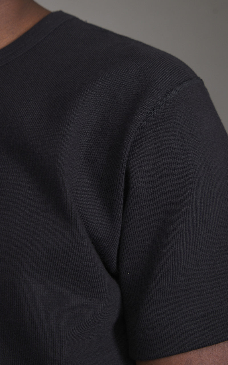 Wonder Looper Triple Heavyweight Tsuriami Crewneck T-Shirt Black