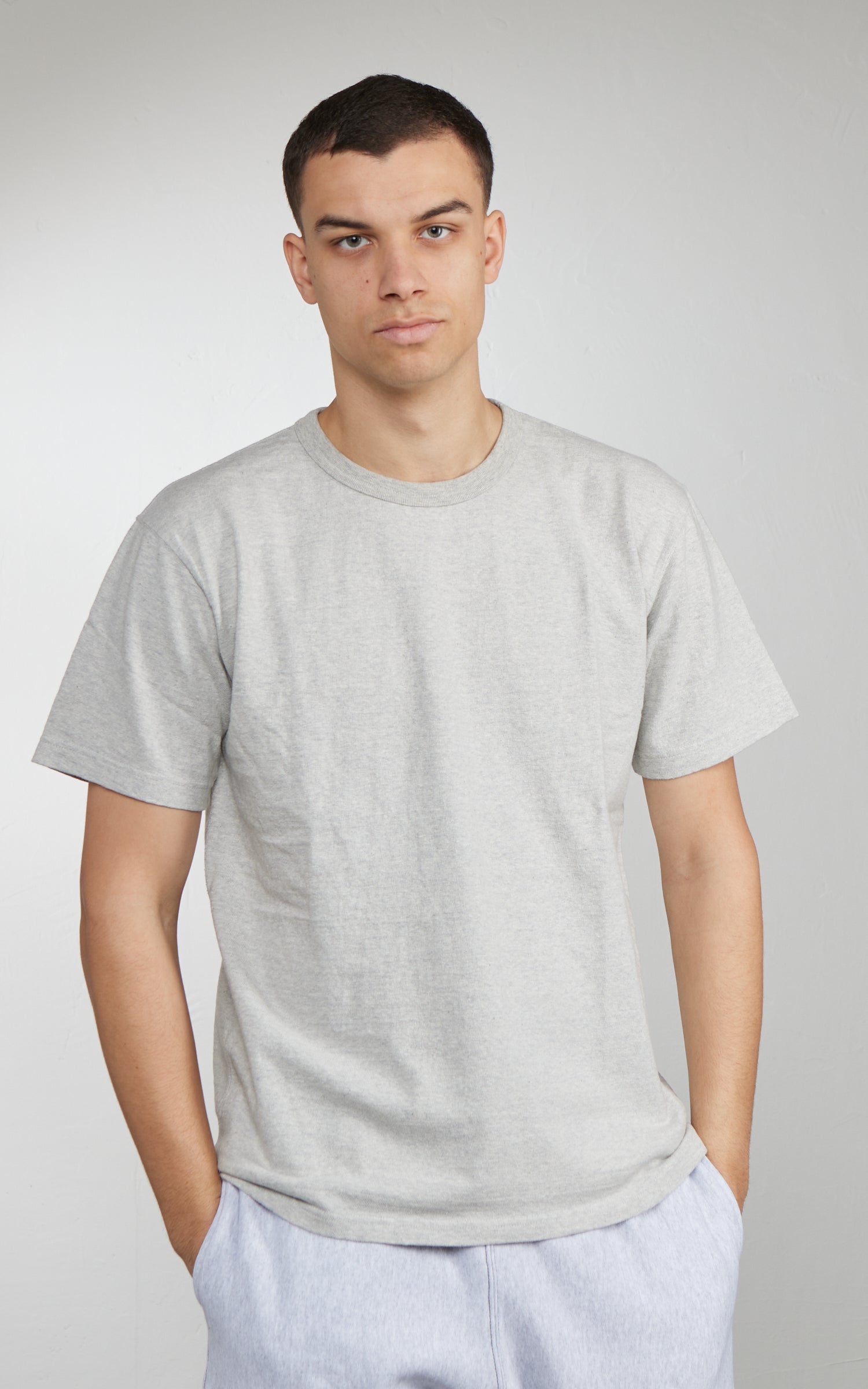 Wonder Looper ELS Recycled Cotton Slub T-Shirt Heather Grey