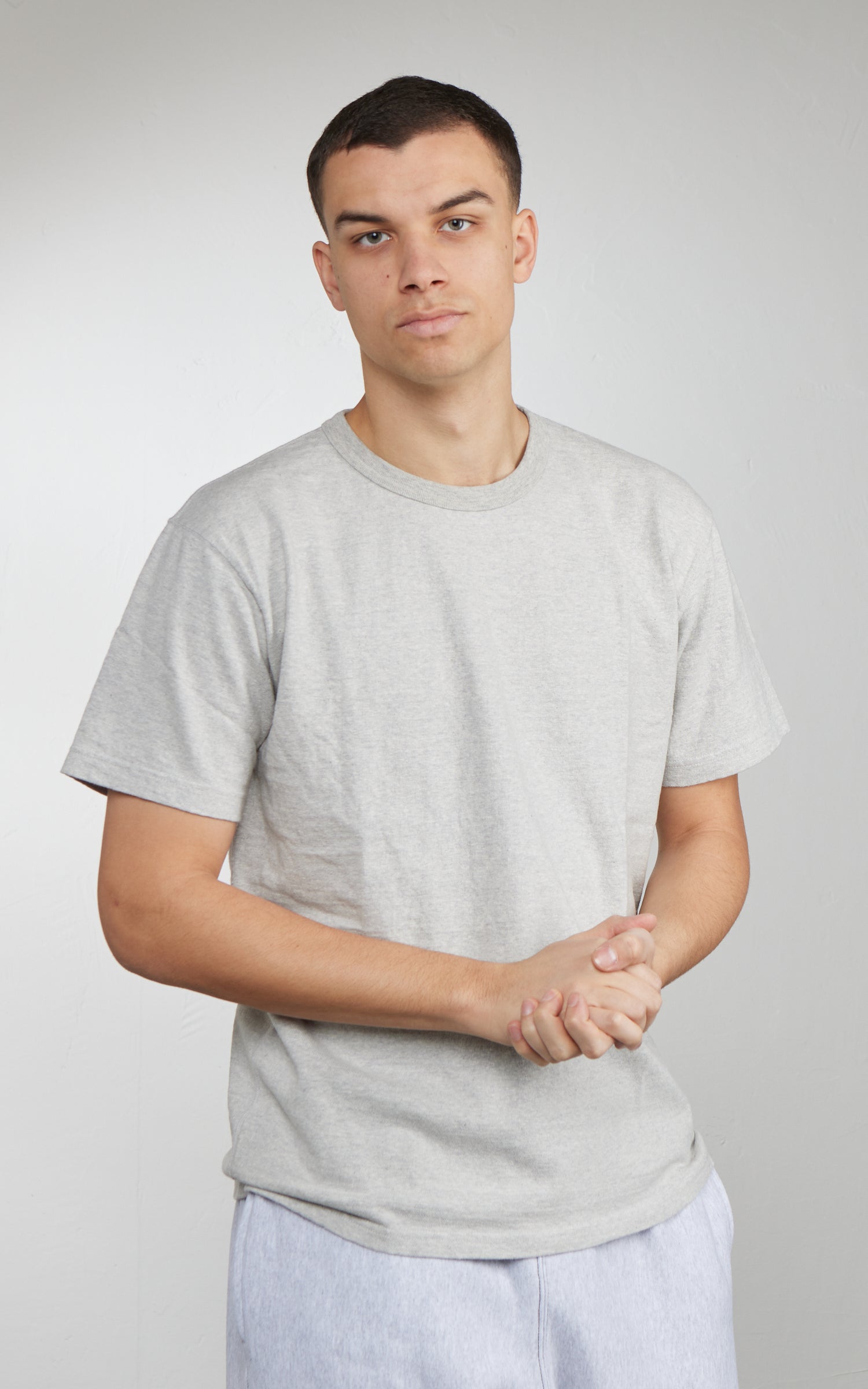Wonder Looper ELS Recycled Cotton Slub T-Shirt Heather Grey
