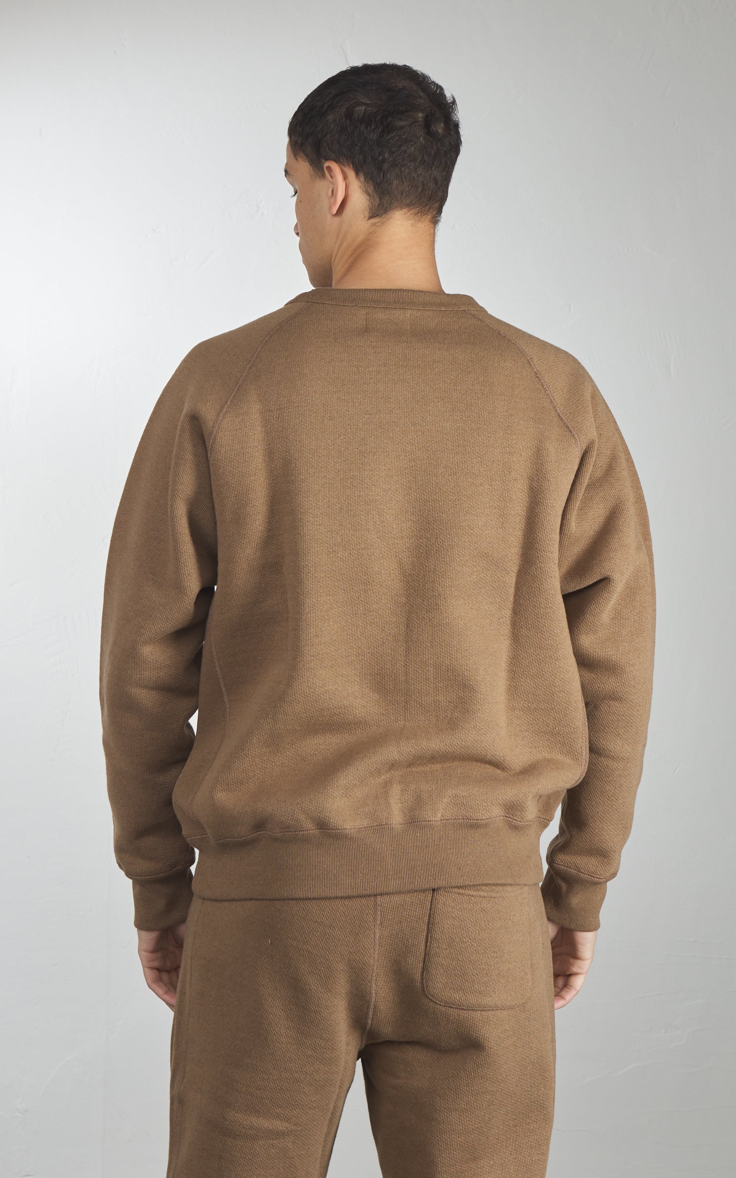 Wonder Looper Pullover Crewneck Double Heavyweight French Terry Iron Mordant Foxfibre® Coyote 80