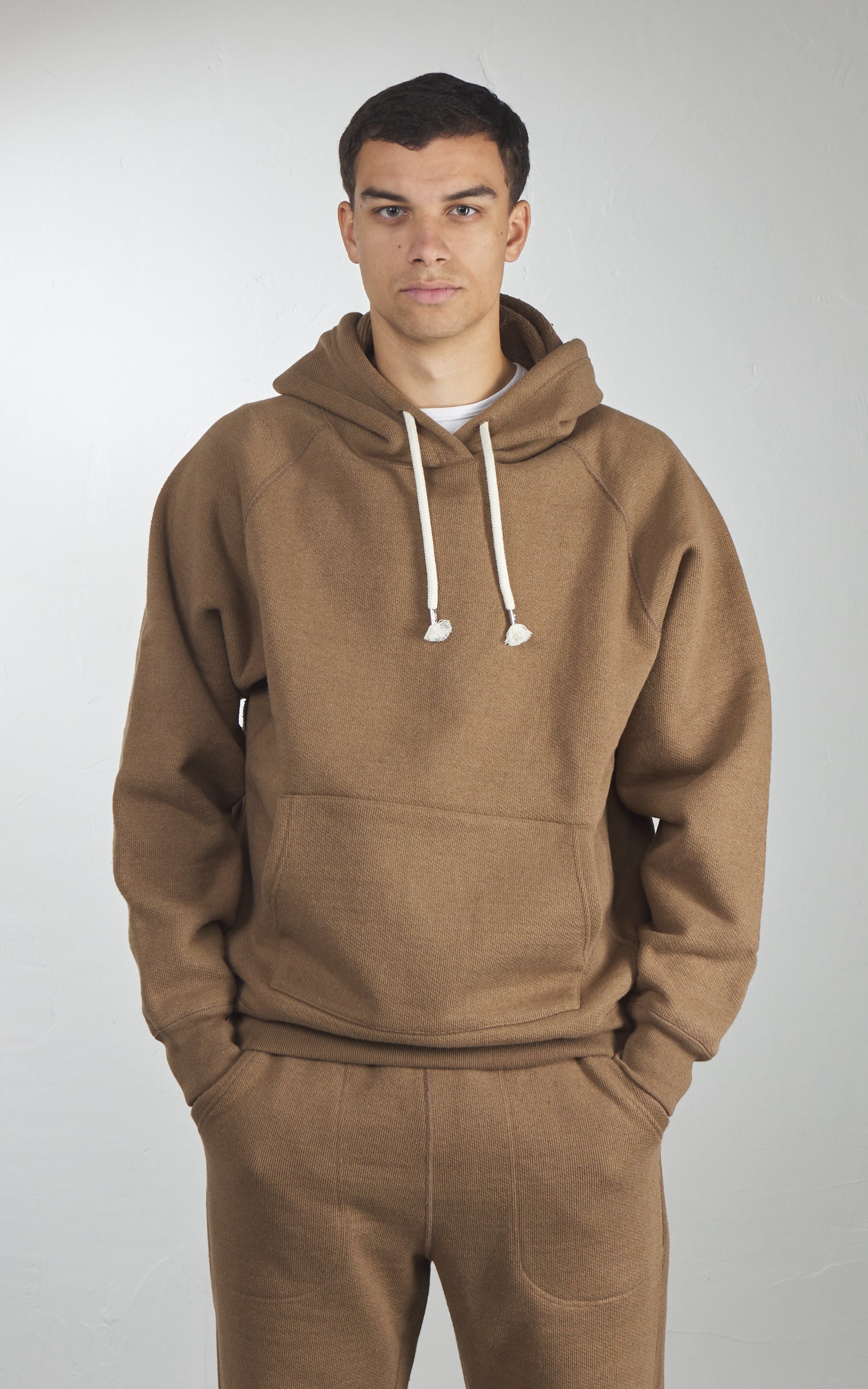 Wonder Looper Pullover Hoodie Double Heavyweight French Terry Iron Mordant Foxfibre® Coyote 80
