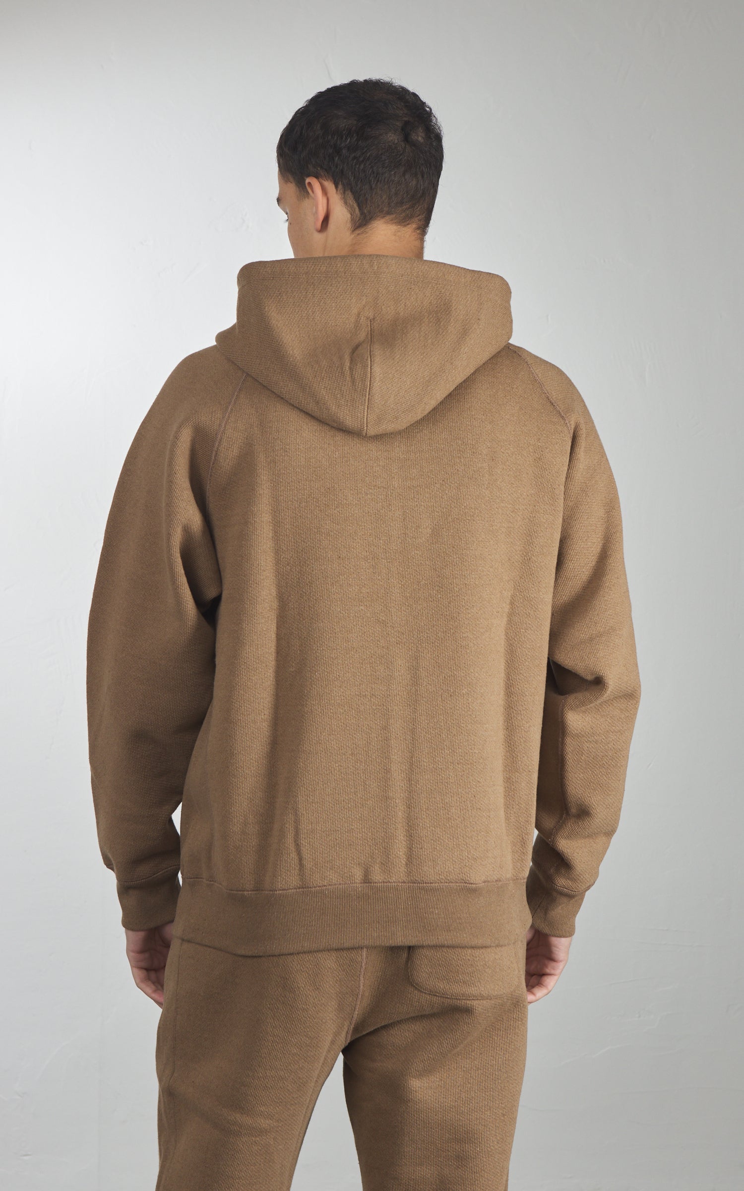 Wonder Looper Zip Hoodie Double Heavyweight French Terry Iron Mordant Foxfibre® Coyote 80
