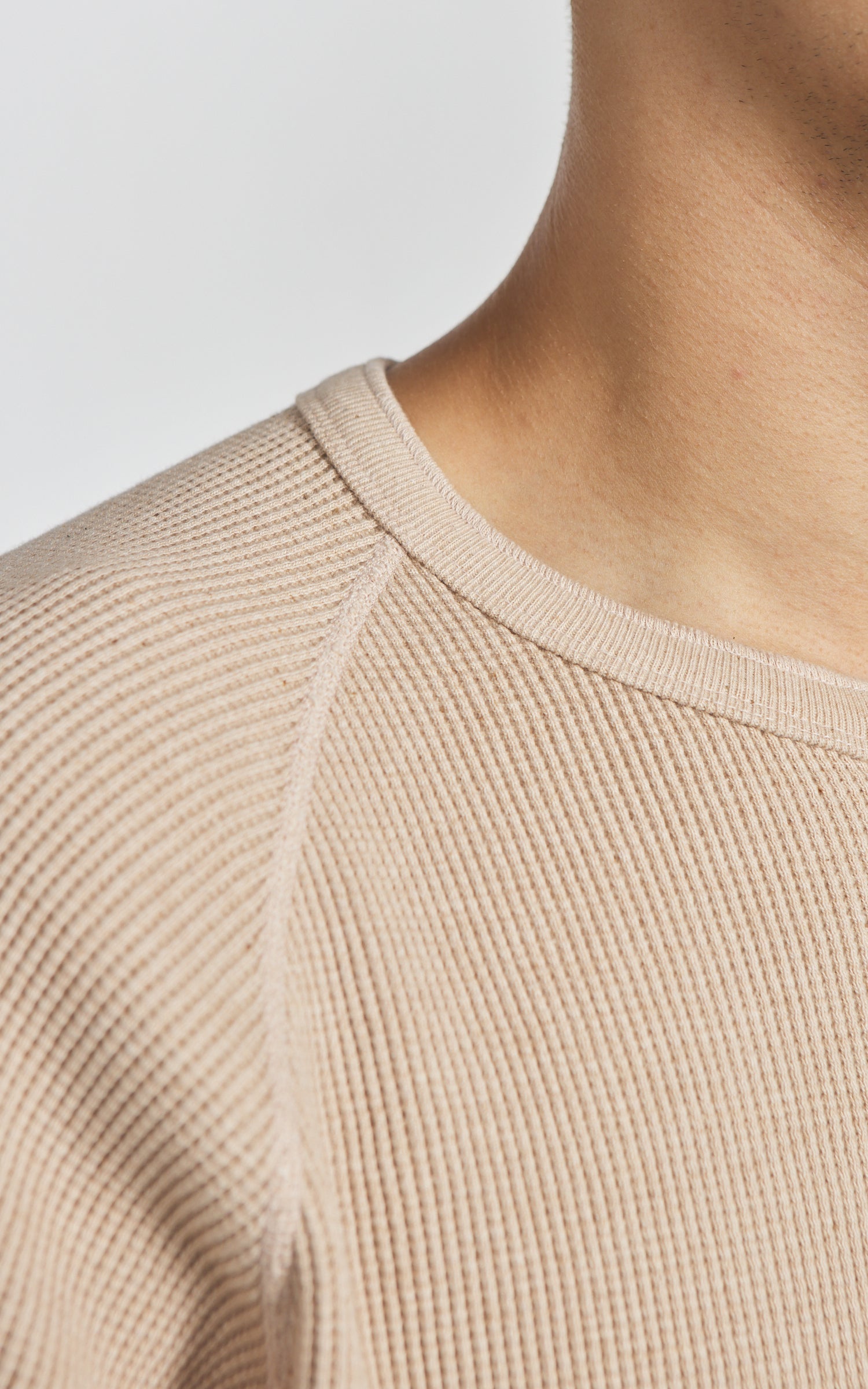 Foxfibre® Heavyweight Waffle Henley Coyote 15