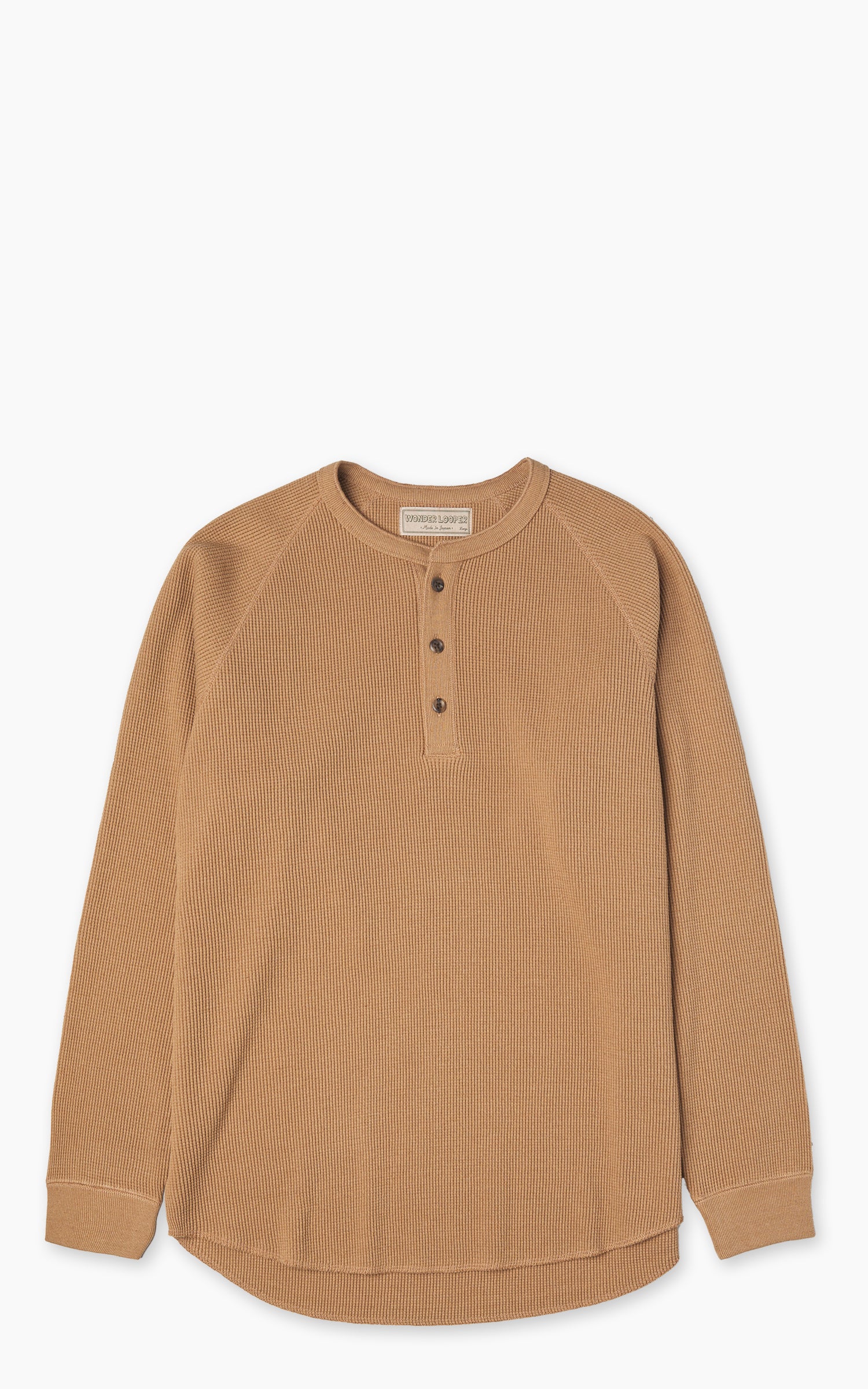 Henley Foxfibre® Heavyweight Waffle Coyote 70 Brown