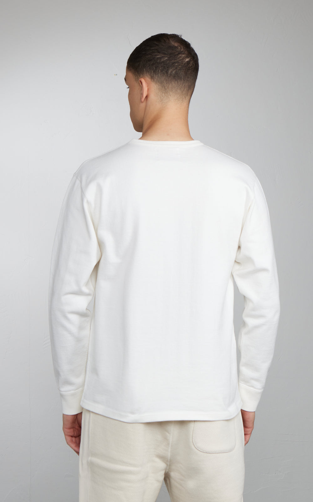 Wonder Looper Double Heavyweight Longsleeve T-Shirt White