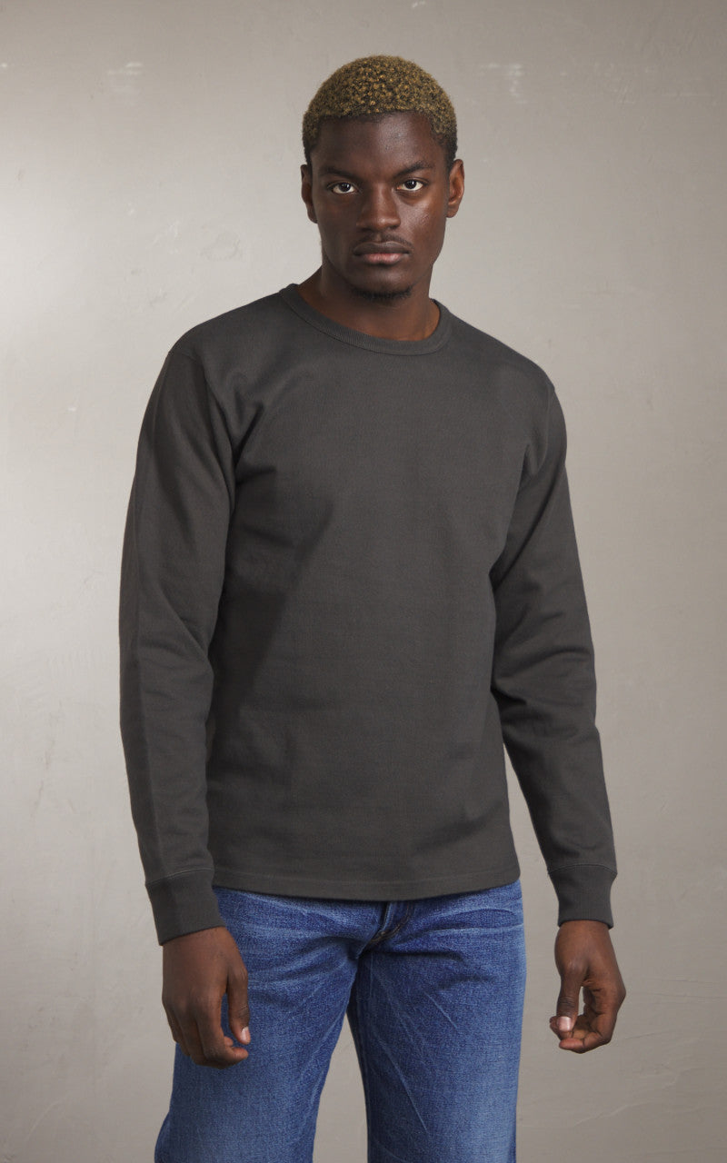 Wonder Looper Double Heavyweight Crewneck Longsleeve T-Shirt Sumi