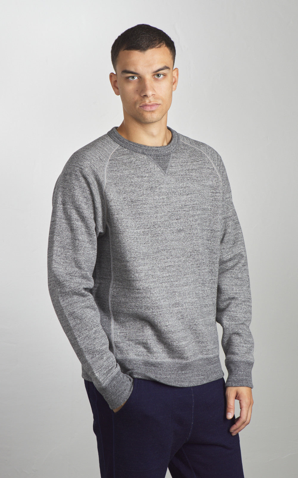 Wonder Looper Pullover Crewneck Fleeced Foxfibre® Charcoal