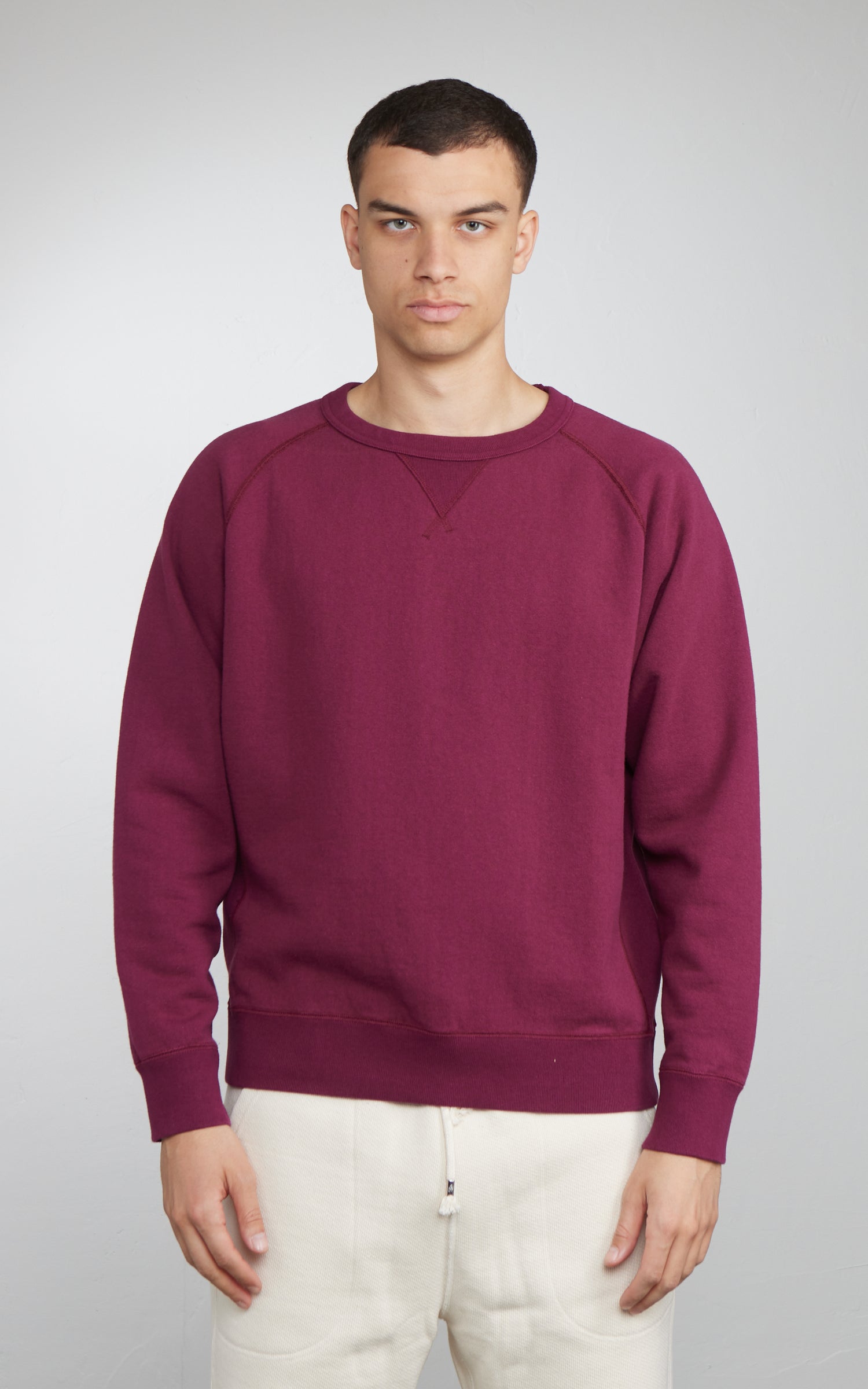 Wonder Looper Pullover Crewneck Super Looper French Terry Burgundy