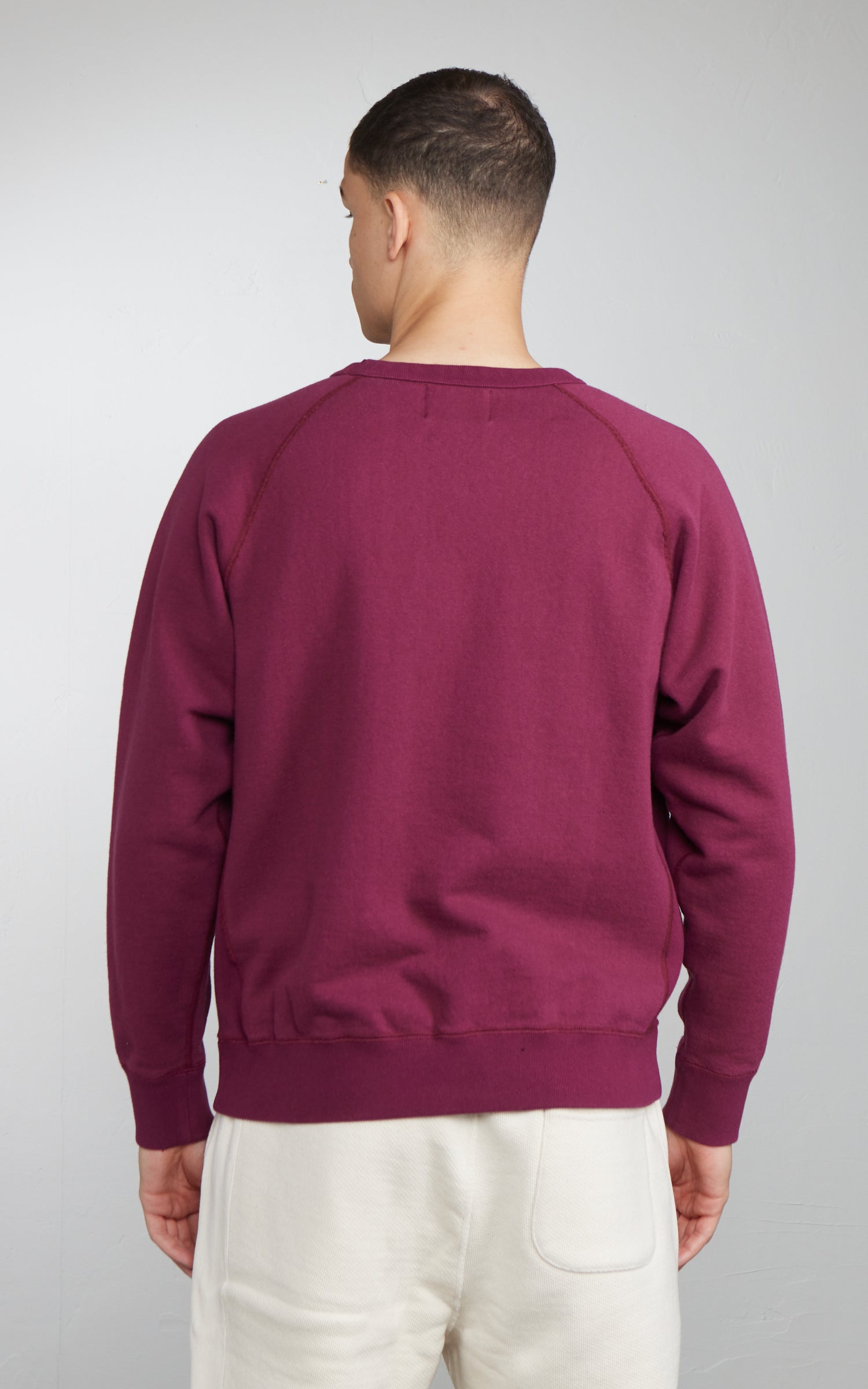 Wonder Looper Pullover Crewneck Super Looper French Terry Burgundy