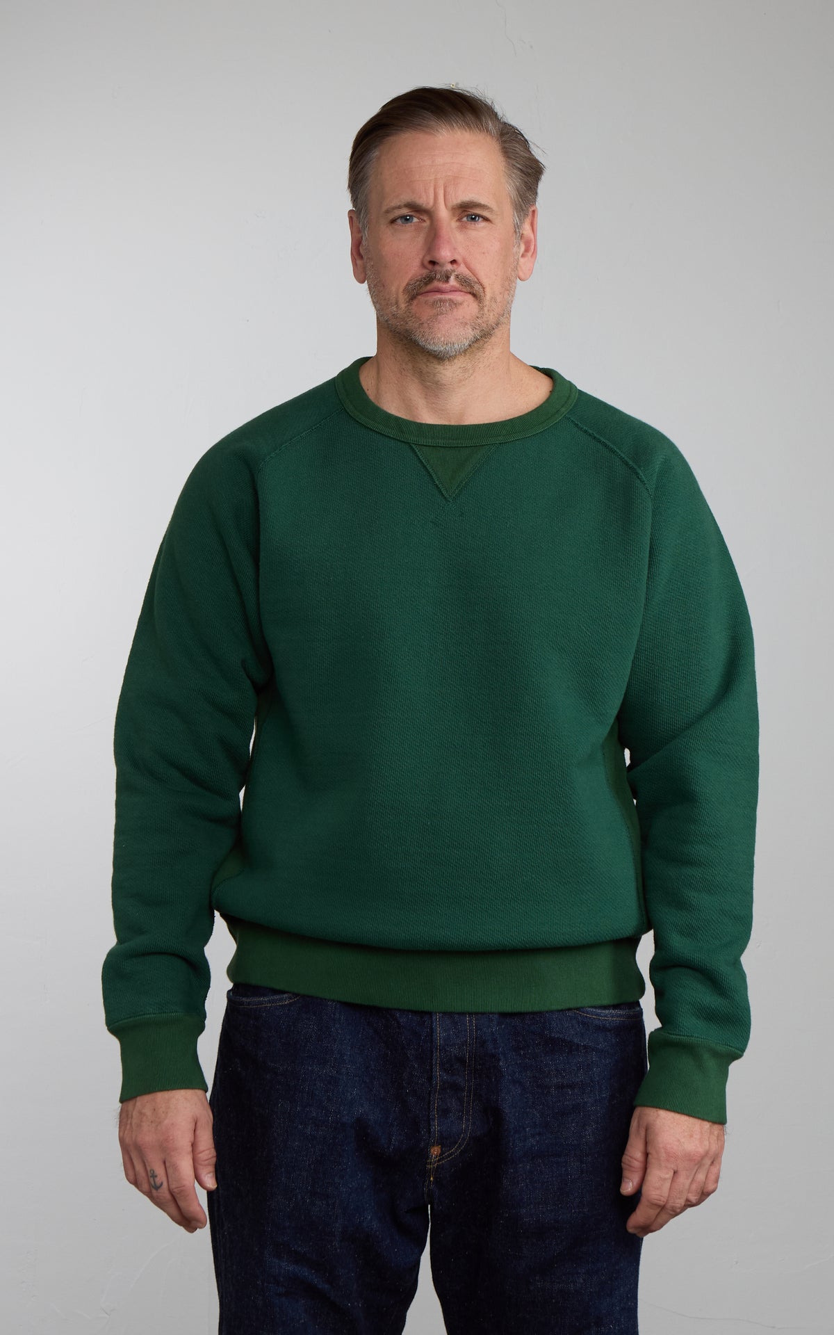 Wonder Looper Crewneck Double Heavyweight French Terry Racing Green