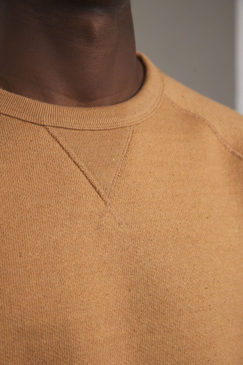 Wonder Looper Pullover Crewneck Double Heavyweight French Terry Foxfibre® Coyote 80