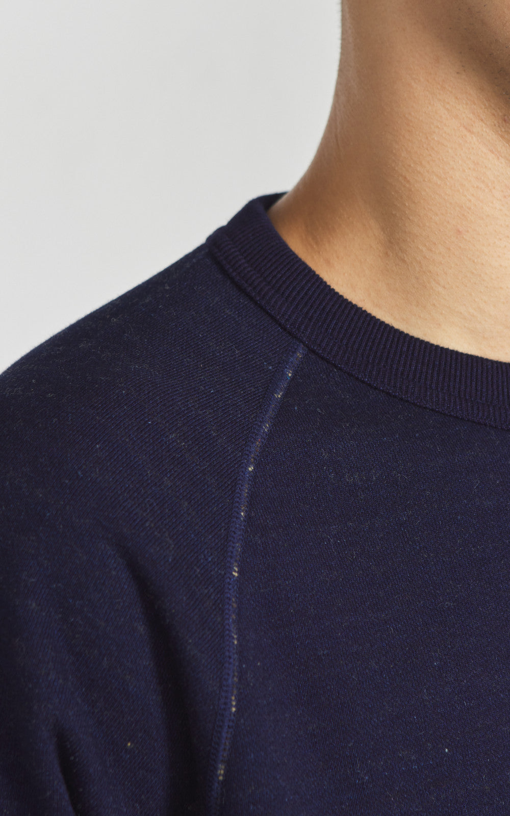 Wonder Looper Pullover Crewneck Real Indigo Blanket Striped French Terry Indigo