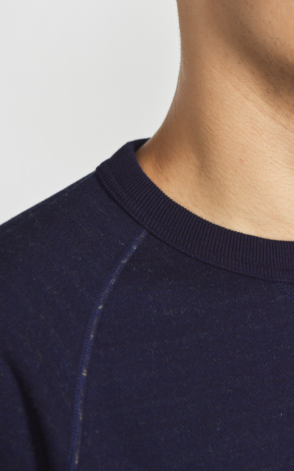 Wonder Looper Pullover Crewneck Real Indigo Blanket Striped French Terry Indigo