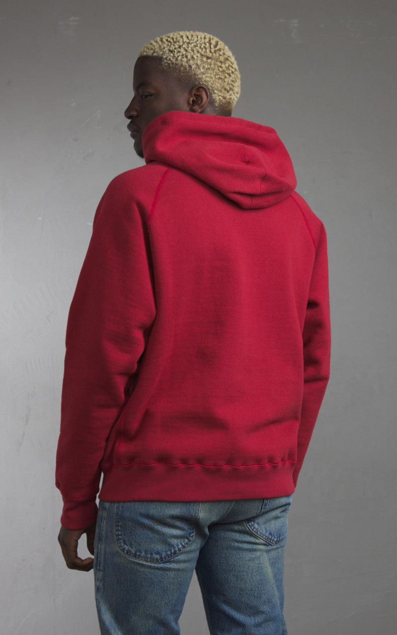 Wonder Looper Pullover Hoodie Double Heavyweight French Terry Red