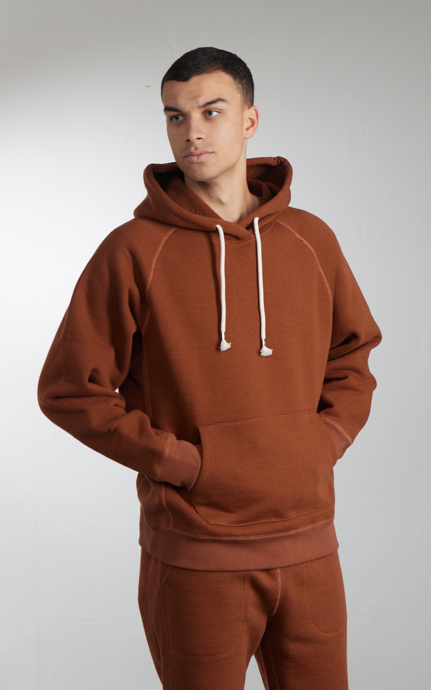 Wonder Looper Pullover Hoodie Double Heavyweight French Terry Rust