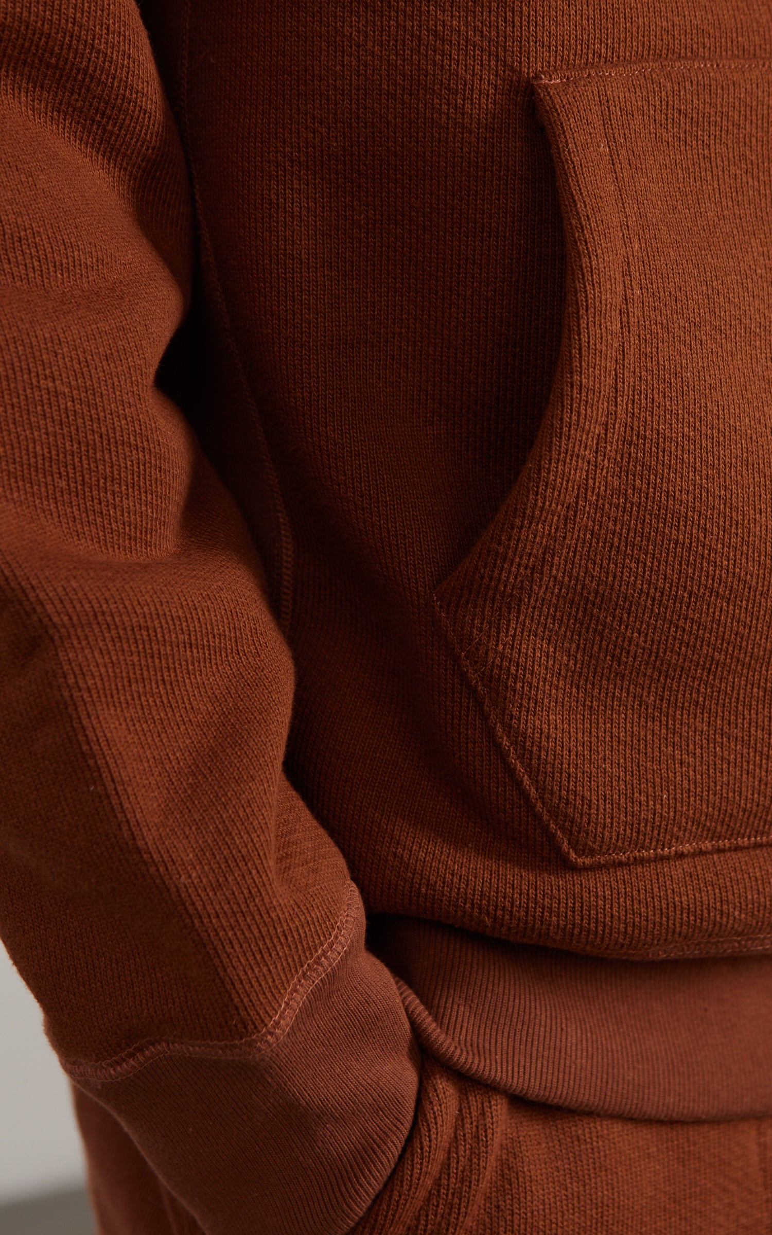 Wonder Looper Pullover Hoodie Double Heavyweight French Terry Rust