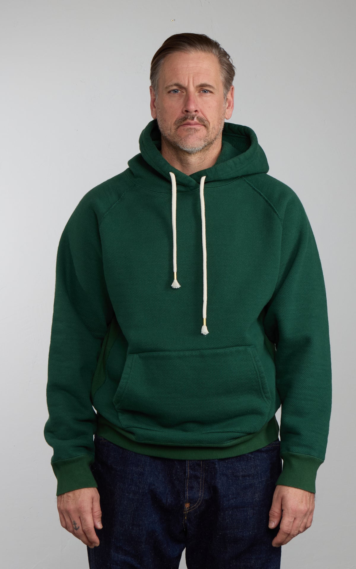 Wonder Looper Pullover Hoodie Double Heavyweight French Terry Racing Green
