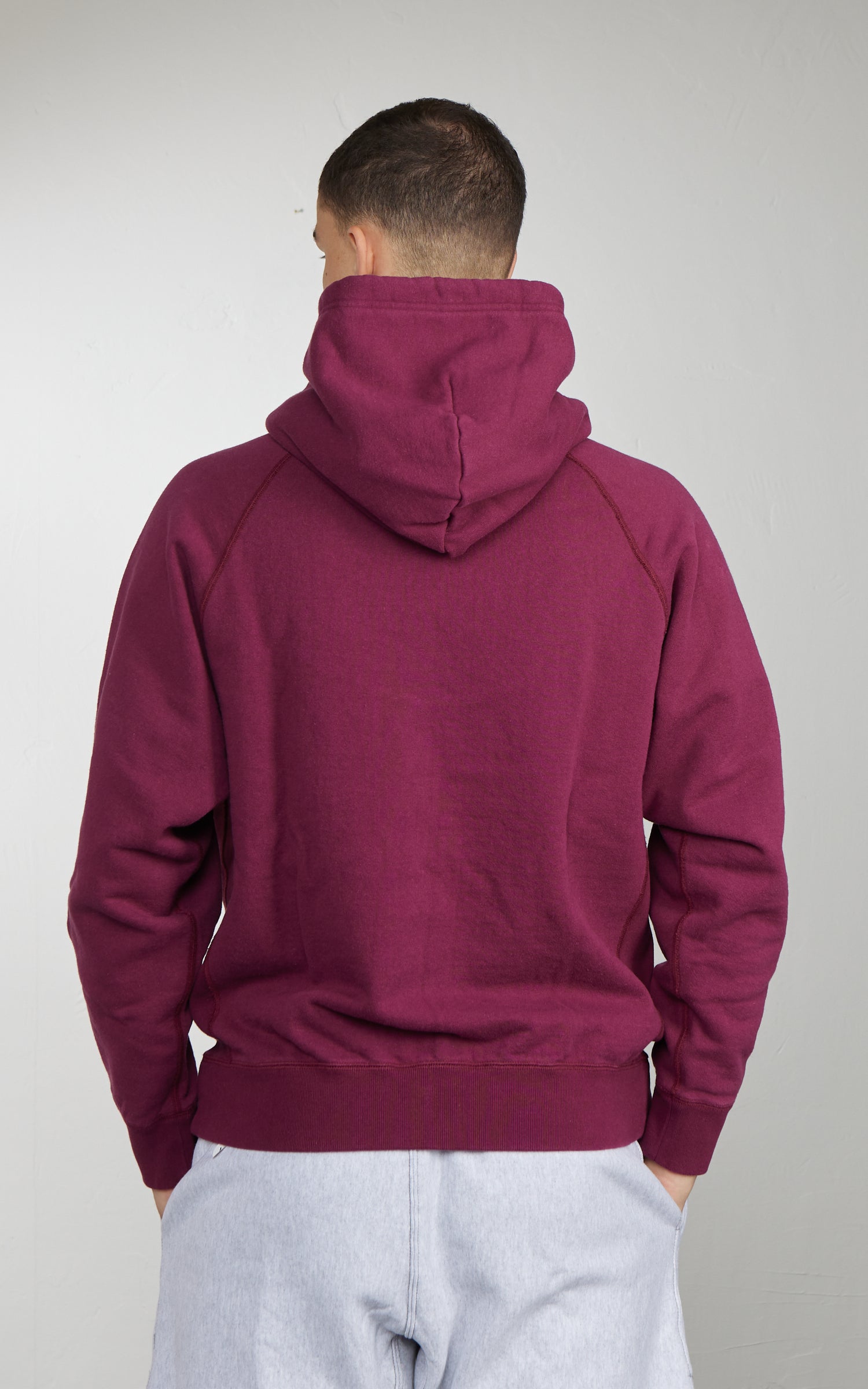 Wonder Looper Pullover Hoodie Super Looper French Terry Burgundy