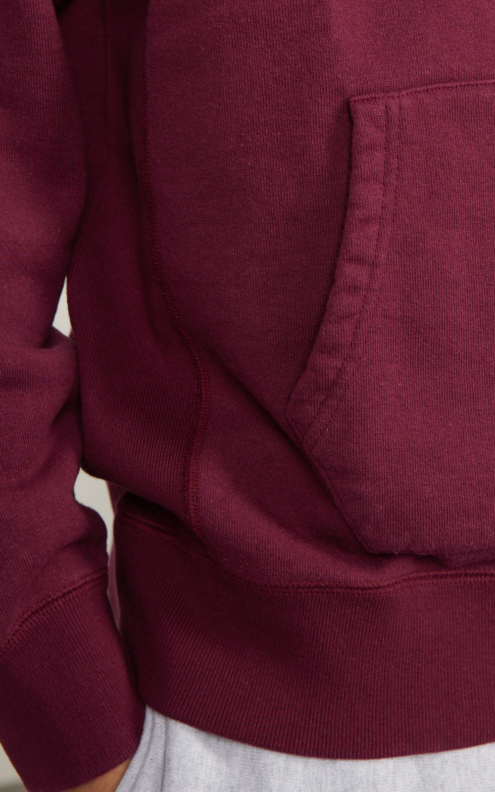 Wonder Looper Pullover Hoodie Super Looper French Terry Burgund