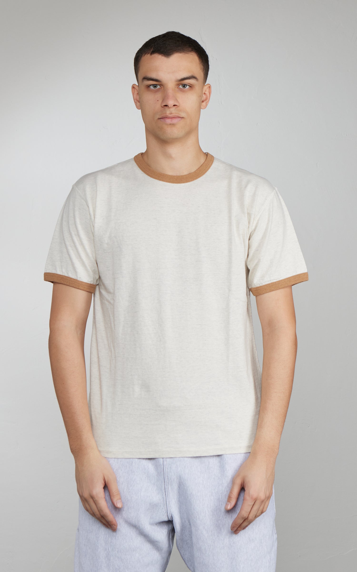 Wonder Looper Recycled Cotton Foxfibre® Ringer T Sand